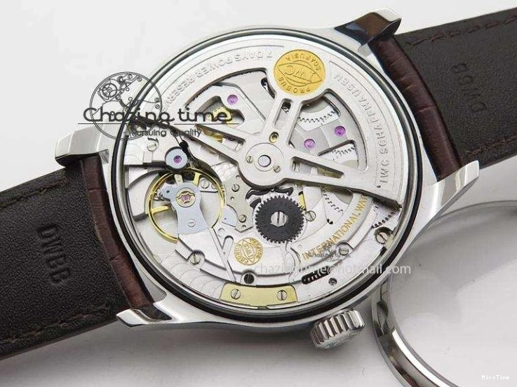 MIROTIME 0706 MoistureWicking Portuguese Real PR IW500704 ZF 1:1 Best Edition On Brown Leather Strap A52010 V 7311